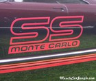 1986 Monte Carlo SS Decal 1986 Monte Carlo SS Decal