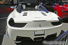 2013 White Ferrari 458 Spider Rear